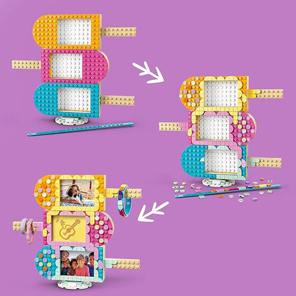 LEGO® DOTS Ice Cream Picture Frames & Bracelet 41956 Craft Kit; Customisable Holder for Photos or Jewellery for Ages 6+