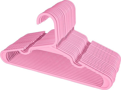 Utopia Home 40 Pack Kids Hangers - 11.5 Inch Plastic Baby Hangers for Closet - Childrens Hanger for Clothes & Infant Hanger for Closet - Ideal for Everyday Standard Use (Baby Pink)