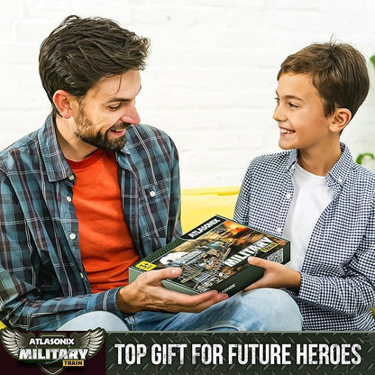 USA Electric Express Train Set for Kids Ages 4-8 - Military Toy Polar Train Model with Helicopter, Tank, Soldiers & Tracks - Around The Tree Fun Birthday Gift for Boys Ages 2-4