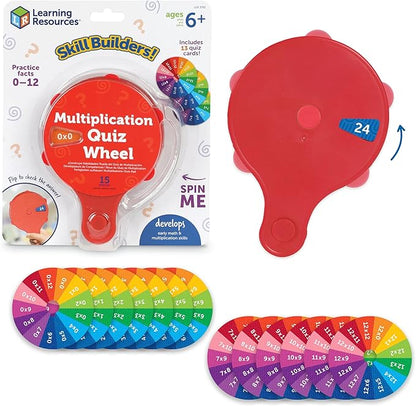 Learning Resources Skill Builders! Multiplication Quiz Wheel Math Fidget Toy Ages 6 and Up