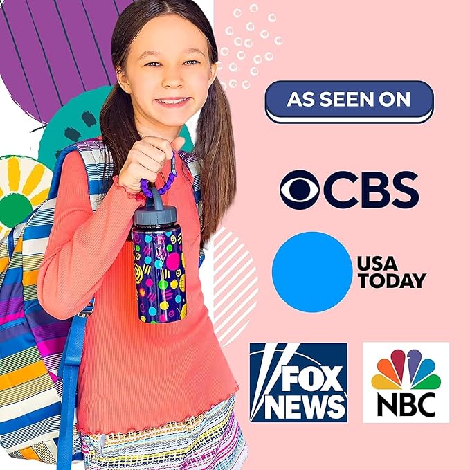 PURPLE LADYBUG Decorate Your Own Water Bottle Kits for Girls Using Shrink Wrap - Fun 6 7 8 Year Old Girl Gifts Idea, Birthday Gift for 11+ Year Old Girl, Arts and Crafts for Kids Ages 8-12