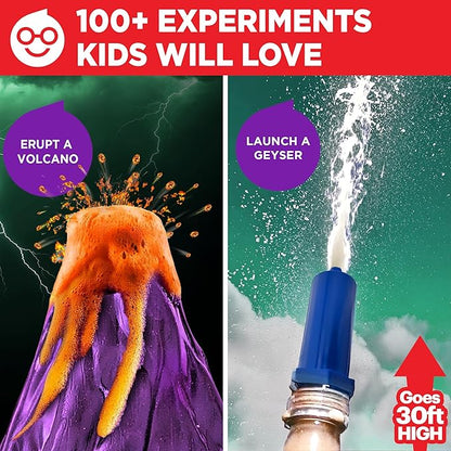 Doctor Jupiter Super Science Kit for Kids Ages 8-9-10-11-12-13-14 | Birthday Gift Ideas for Boys & Girls 8+ Years Old | STEM Toy with 100+ Experiments & Geyser Tube | Learning & Educational Kits