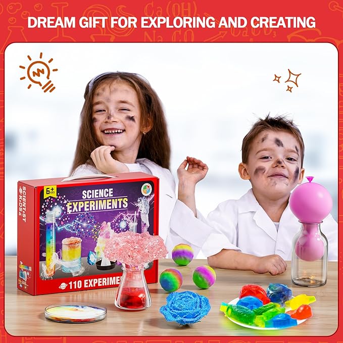 Science Kits for Kids - 110 Experiments Science Kit for Kids Age 6-8, 8-12, Kids Science Kits Age 5-8+, Science Kits STEM Kits Educational Scientific Toys for Kids 6 7 8 9 10 12+ Years Old