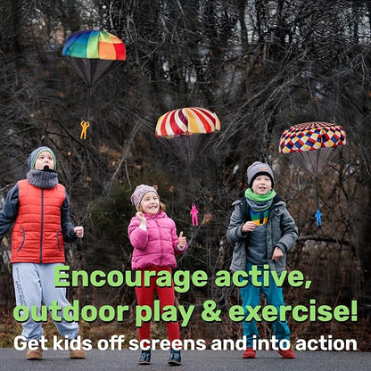 nutty toys Parachute Toys for Kids - Tangle Free Outdoor Flying Parachute Men, Top Indoor & Outside for 3 4 5 6 7 8 9 10 11 12 Year Old, Best Easter Basket Stuffers Idea 2026, Unique Boy & Girl Gifts
