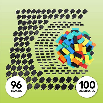 Bulk Dominoes Flexible Rapid Track Pro Domino Kit | Dominoes Set, STEM STEAM Small Toys, Family Games for Kids, Kids Toys and Games, Building, Toppling, Chain Reaction Sets