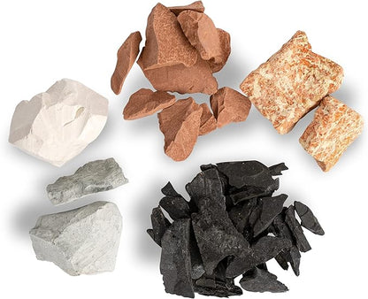 HITT Edible Clay Chunks Set – 5 sorts of Clay for Eating 8.8 oz (250 gr) Zero Additives ASMR Food for Pica Cravings, Handpicked Edible Dirt