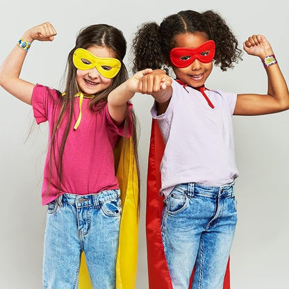 Junkin 40 Pieces Hero Tie Dye Party Favors Slap Bracelets for Kids Boys Girls Snap Bracelets Party Supplies Wristband Birthday Supplies Decorations, 10 Styles (Hero)