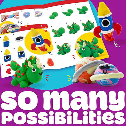 Play-Doh Brand Air Dry Clay, 6 Vibrant Clay Colors, Soft & Ultra Light Modeling Clay for Kids, Moldable, Paintable, Crumble-Free