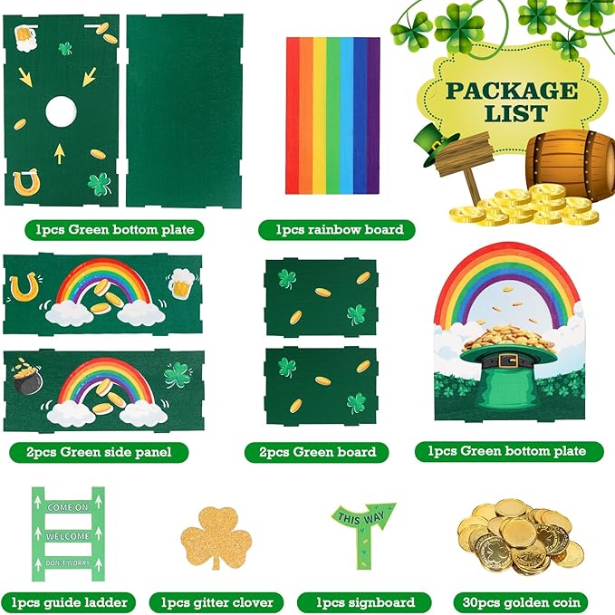 NNG St Patricks Day Decorations Leprechaun Trap Crafts Kit for Kids DIY to Catch a Leprechaun Trap Craft for St Patricks Day Party Supplies