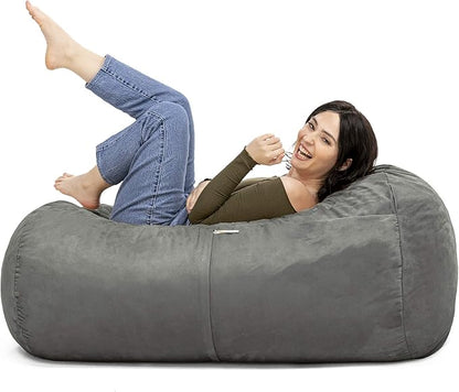 Jaxx Sofa Saxx Bean Bag Lounger, 4-Feet, Charcoal