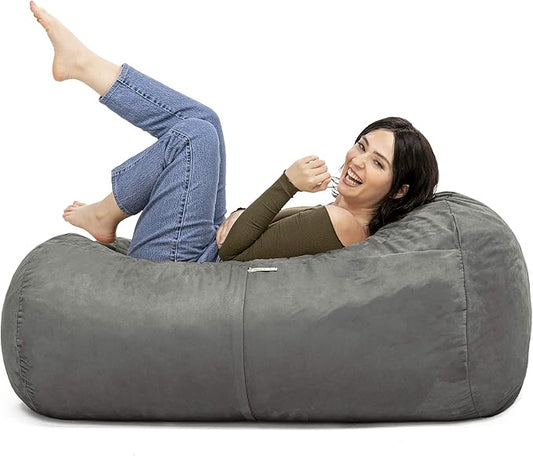 Jaxx Sofa Saxx Bean Bag Lounger, 4-Feet, Charcoal