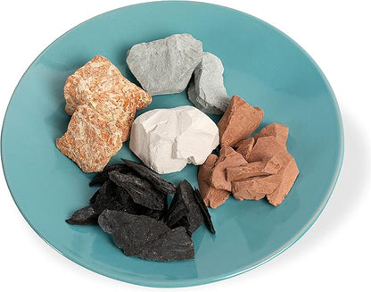 HITT Edible Clay Chunks Set – 5 sorts of Clay for Eating 8.8 oz (250 gr) Zero Additives ASMR Food for Pica Cravings, Handpicked Edible Dirt