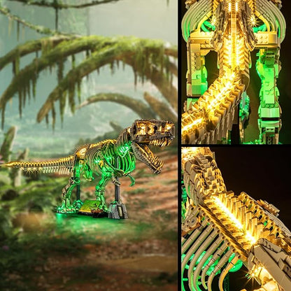 Vaodest Led Light for Lego 76968 Dinosaur-Fossils: Tyrannosaurus-rex Building Blocks Model,Design and Configuration Compatible with Model 76968(Led Light Only, Not Building Block Kit)