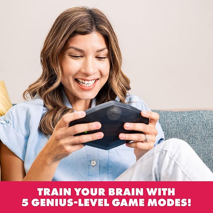 Educational Insights BrainBolt Genius Handheld Electronic Memory Game with Lights & Sounds, Brain Teaser Puzzle Game, Ages 7+