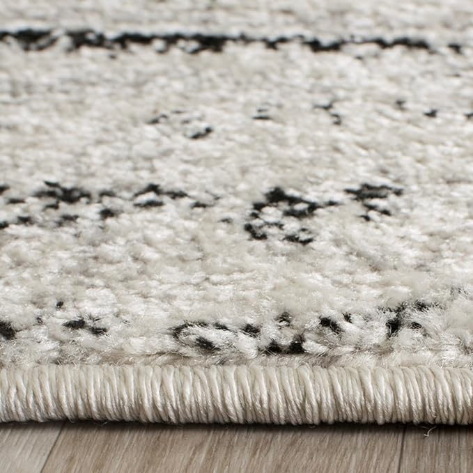 SAFAVIEH Adirondack Collection Accent Rug - 3' x 5', Ivory & Silver, Modern Abstract Design, Non-Shedding & Easy Care, Ideal for High Traffic Areas in Entryway, Living Room, Bedroom (ADR117B)