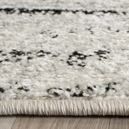 SAFAVIEH Adirondack Collection Accent Rug - 3' x 5', Ivory & Silver, Modern Abstract Design, Non-Shedding & Easy Care, Ideal for High Traffic Areas in Entryway, Living Room, Bedroom (ADR117B)