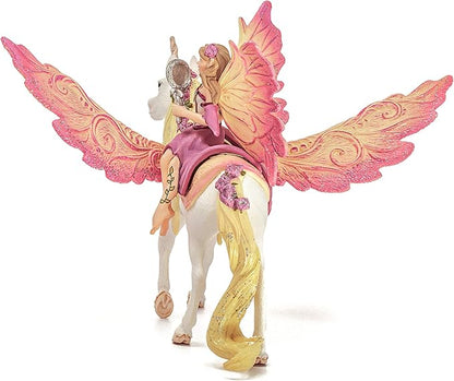 Schleich bayala Fairy Feya and Pegasus Unicorn Figurine Playset - Realistic Enchanting Fantasy Magical Fairy and Unicorn Figurine Imagination Playtime Toy Set for Boys and Girls, Gift for Kids Age 5+