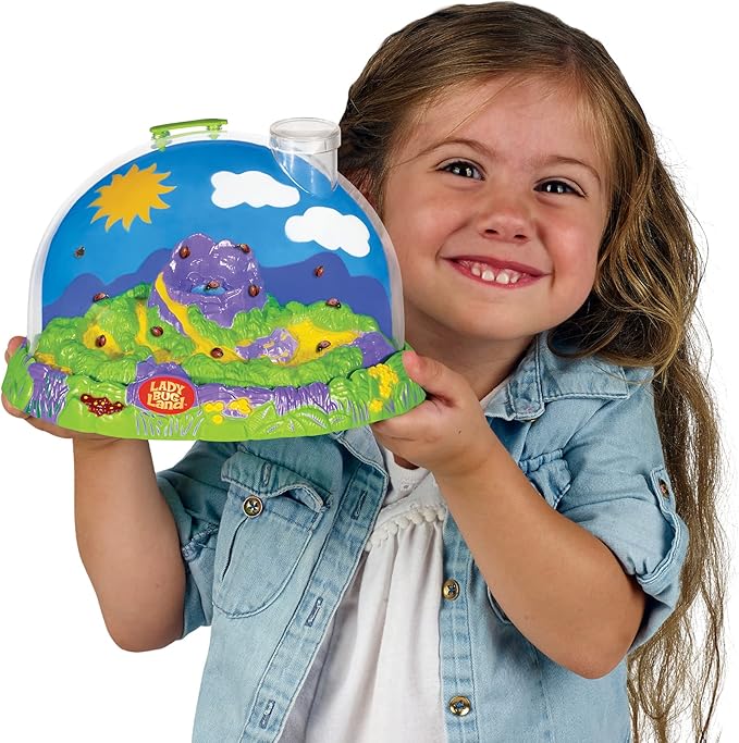 Insect Lore Live Ladybug Growing Kit | Ladybug Land Habitat | 10-15 Live Pink Spotted Ladybug Larvae Included