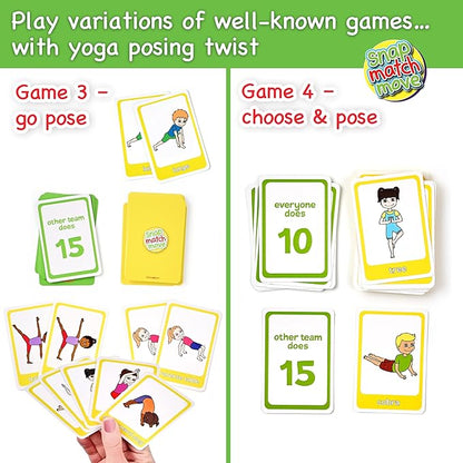 Yoga Cards for Kids - Calm Kids Exercise Equipment and Relaxing Exercise Cards, Play Yoga Pretzels Games of Mindful Memory Cards, Matching & Go Fish. Includes Game Instructions