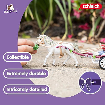 Schleich Horse Club — 32-Piece Carriage Ride with Picnic Playset, Horse and Carriage Toy Set with Doll, Stocked Picnic Basket and Accessories, Horse Toys for Girls & Boys Ages 5+