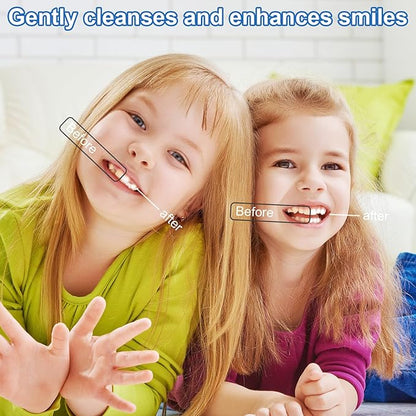 Kids Toothbrush - Pack of 4 Galactic Adventures Style, Toddler Toothbrush, Soft Bristles with Toothbrush Caps, Children Sized Brush Heads (3-10 Year Old), Girl & Boy Set