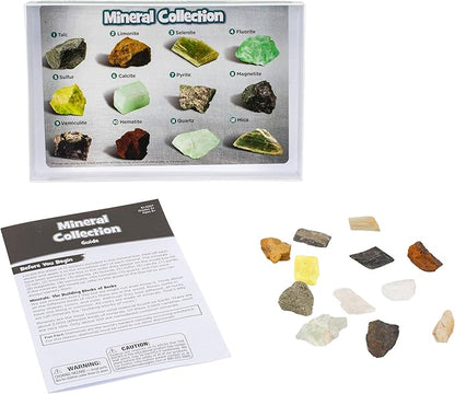 Educational Insights Complete Rock, Mineral, and Fossil Collection, Ages 8 and up, (57 pieces with storage tray)