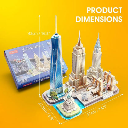3D Puzzles for Kids Ages 8-10 Arts Crafts for Kids Ages 8-12 New York Cityline 3D Architecture Crafts for Girls Ages 8-12, Toys Gifts for 8 Year Old Girls Gifts for 10 Year Old Girl Building Model