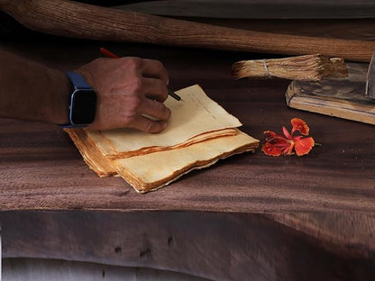 50 Pack Cotton Watercolor Paper with Deckle Edge 200 GSM Rough Textured Watercolor Paper for Writing (Anique, 9x12)