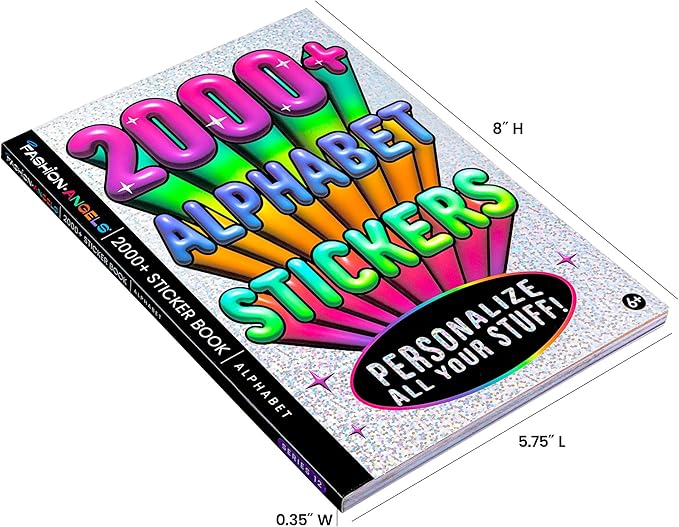 Fashion Angels 2,000+ Alphabet Sticker Book, Includes Fun & Colorful Craft Letter Stickers, Ideal for Accessorizing Kids & Teens Notebooks, Journals & More