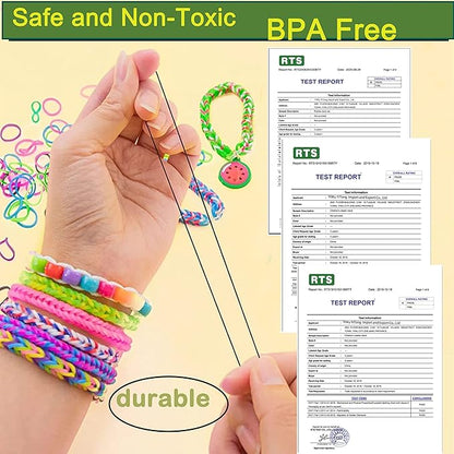 XYTLAX 11000+ Loom Bands, Rubber Band Bracelet Kit, Loom Bracelet Making Kit for Girls& Boys Creativity Birthday Gift