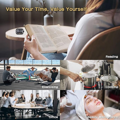 Digital Kitchen Timer for Cooking, INKBIRD Rechargeable 4-Levels Alarm Productivity Timer IDT-02 for Kids, Adults, Teachers, Large LED Smart Countdown Countup Magnetic Timer for Classroom Office