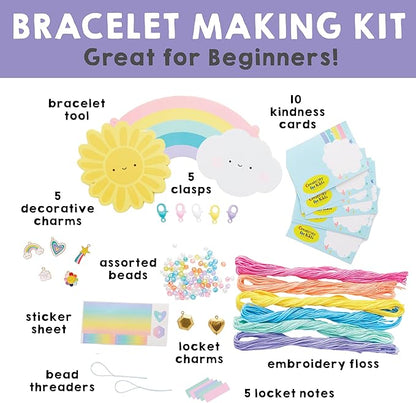 Creativity for Kids Friendship Bracelet Making Kit - Create 20 DIY Charm Bracelets, Arts and Craft Kits for Girls and Tweens Ages 7-10+