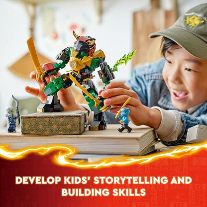 LEGO NINJAGO Lloyd’s Elemental Power Mech Customizable Battle Toy with 3 Ninja Action Figures, Adventure Playset for Boys and Girls, Ninja Gift Idea for Kids Ages 7 and Up, 71817