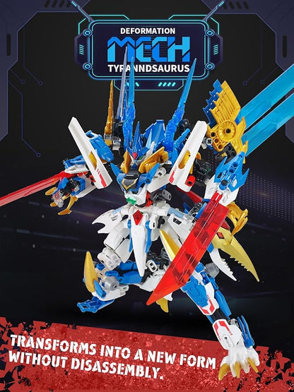 Dinosaurs Transforming Mech Technic Building Sets，Pterodactyl 2-in-1 Building Block Model, Robot Action Figures Building Kits, Birthday for Boys, Adult Age 8-12 (Pterodactyl)