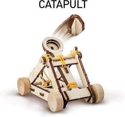 National Geographic Da Vinci Model Kit - Catapult Kit for Kids, 3D Puzzle Building Toy for Boys and Girls, Wood Building Kit for Kids, A Great STEM Project, Engineering Model Kit