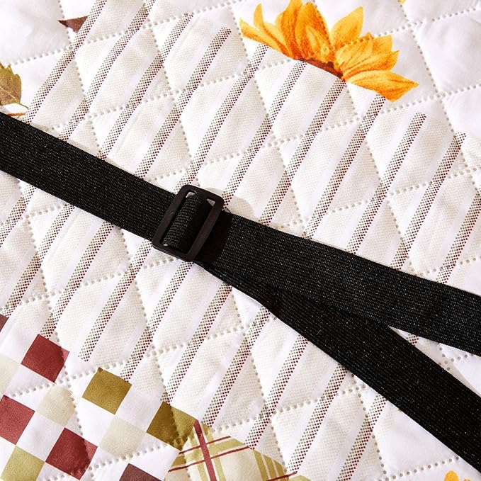 EVENHUG Recliner Sofa Cover Patchwork Floral Sofa Slipcover Washable Couch Cover for Reclining Couch Furniture Protector Cover with Elastic Straps for Pets Kids Dog Cat (Recliner,Yellow)