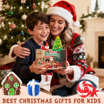 Christmas Air Dry Modeling Clay Kids, DIY Polymer Clay Kit Ultra Light & Soft, Creatibles Play Dough Set Best Christmas Arts and Crafts Gifts for Kids Boys Girls Beginners