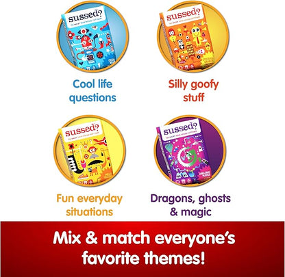 SUSSED Wacky ‘What Would You Do?’ Fantasy Card Game - Fun for Girls, Boys & Tweens - for Kids Ages 8 and Up, 2-8 Players, 15-30 Min Playtime - Purple Deck: Dragons, Space & Magic
