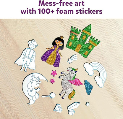 Skillmatics Art & Craft Activity - Foil Fun Unicorns & Princesses, No Mess Art for Kids, Craft Kits & Supplies, DIY Creative Activity, Valentine's Day Gifts for Ages 4, 5, 6, 7, 8, 9
