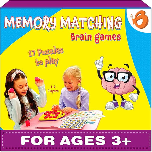 Butterfly EduFields Brain Teaser Puzzles | Memory Matching Games for Kids Ages 4-8 | Board Game, Memory Skills Training Set for Toddlers Ages 4 6 8 Year Old Boys Girls