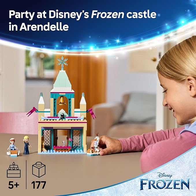 LEGO Disney Frozen: Arendelle Frozen Castle - Building Playset for Kids, Girls & Boys, Ages 5+ - Frozen Castle Toy for Fans with Princess Anna and Elsa Minidolls - Gift Idea for Birthdays - 43265