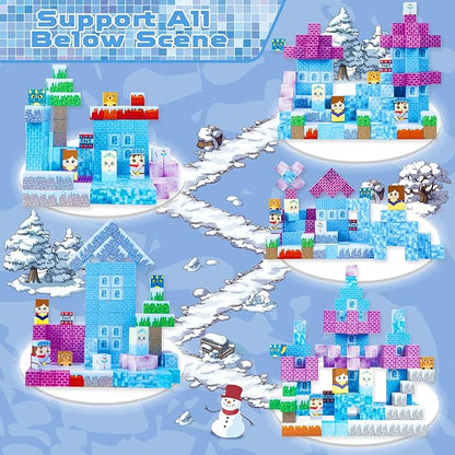 Magnetic Blocks - 150PCS Magnetic Blocks Build Frozen Castle - Magnetic Toys for Montessori Toddler Christmas Birthday Gifts - STEM Sensory Toys for 3 4 5 6 7 8 9 10 Year Old Girls