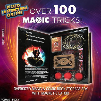 Fantasma Marvel’s Multiverse of Magic Doctor Strange Magic Kit for Kids and Adults | Magic Set Packaged Inside an Oversized Comic Book Art Storage Box | Magic Show with Over 100 Magic Tricks