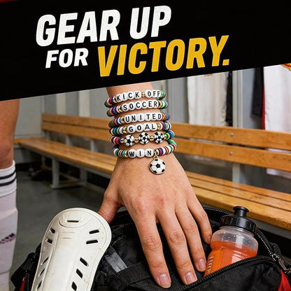 OHOME Soccer Mom Essentials - 6 Pack Soccer Bracelets | Soccer Party Favors - 2026 World Game Cup Jewelry Accessories Outfits for Women Men - Soccer Gifts for Fans Players Coaches Team