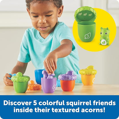 Learning Resources Snap-n-Learn Surprise Squirrels - Toddler Montessori Toys, Preschool Activities, Counting and Fine Motor Skills, Sorting, Pattering, Color Recognition, Gifts for Boys and Girls