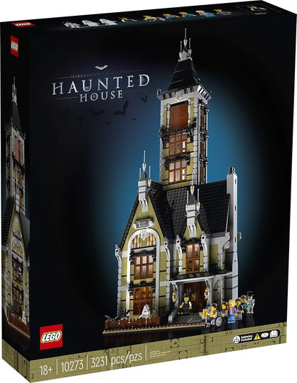 LEGO Icons Haunted House Building Set 10273, Haunted House Kit, Creative Crafts for Adults and Family, Powered Up Ready Building Kit with 10 Minifigures, Halloween Decoration to Build Together