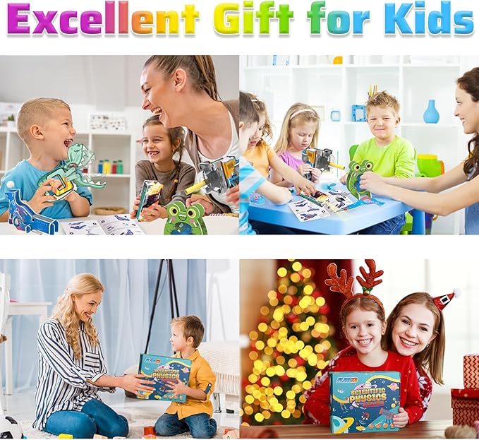 PLANEKO STEM Kits for Kids Age 8-10 Science Kits STEM Projects Craft for Kids Building Kits 3D Puzzle for Kids Age 8-12 STEM Activities Toy for Boys Girls 6 7 8 9 10 11 12+ Year Old Birthday Gift