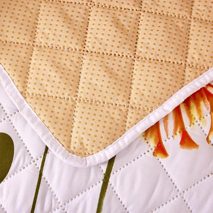 EVENHUG Recliner Sofa Cover Sunflower Sofa Slipcover Washable Couch Cover for Reclining Couch Furniture Protector Cover with Elastic Straps for Pets Kids Dog Cat (Recliner,Orange)