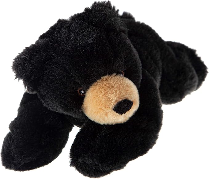Wild Republic EcoKins Mini Black Bear Stuffed Animal 8 inch, Eco Friendly Gifts for Kids, Plush Toy, Handcrafted Using 7 Recycled Plastic Water Bottles (24807)