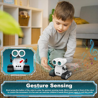 Hamourd Robot Toys for 3 Years Old Boys Girls- Robots with Walkie-Talkie Function, Gesture Sensing, Flexible Head & Arms, Programming Motion, Dance Moves, Music, and Shining LED Eyes, Kids Toys Gifts